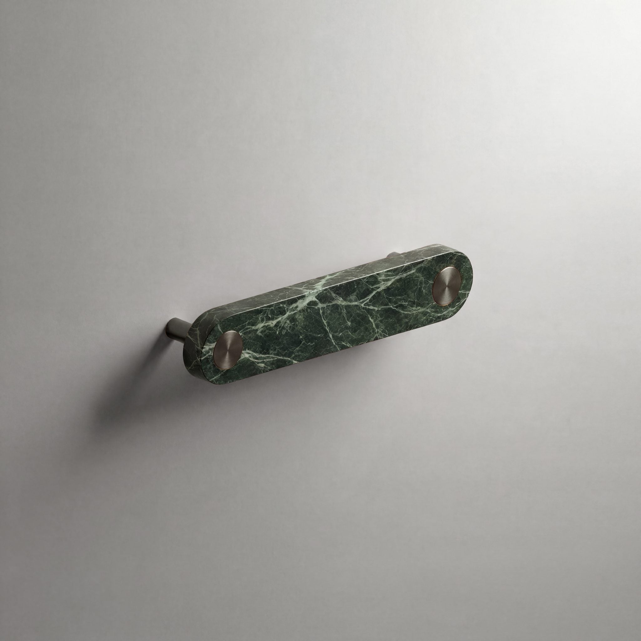 Green Marble Ensemble Handle in 128mm Centres with Gunmetal button detail by Sloan Roberts.