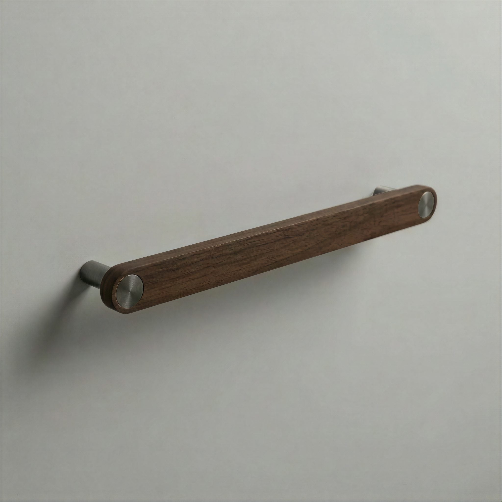 Walnut Ensemble Handle in 192mm Centres with Gunmetal button detail by Sloan Roberts.